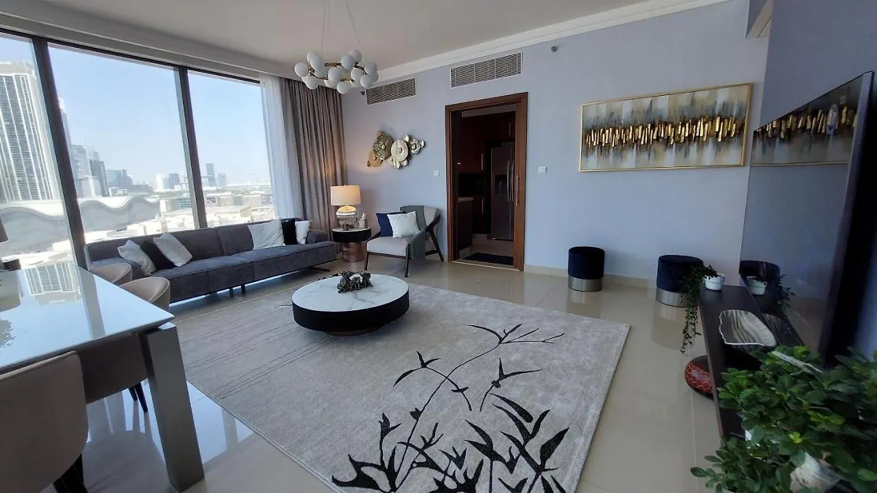 Апартаменты Boulevard Point 2Br Luxury, Full View Of Burj, Connected To Dubai Mall